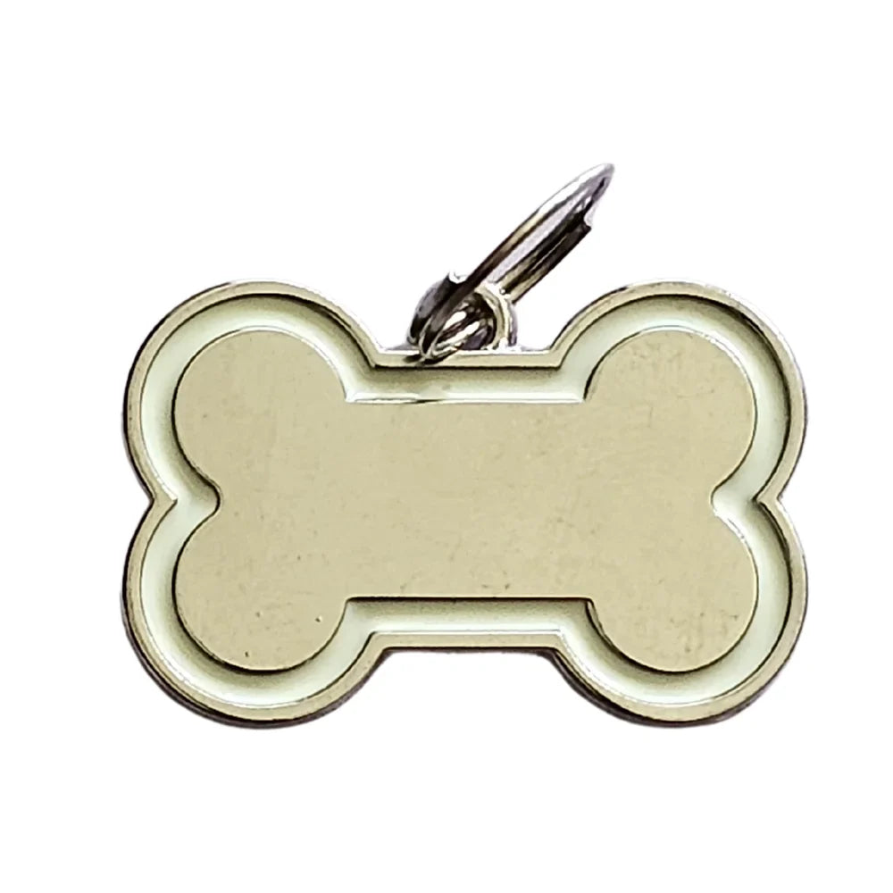 Placa identificadora en forma de hueso