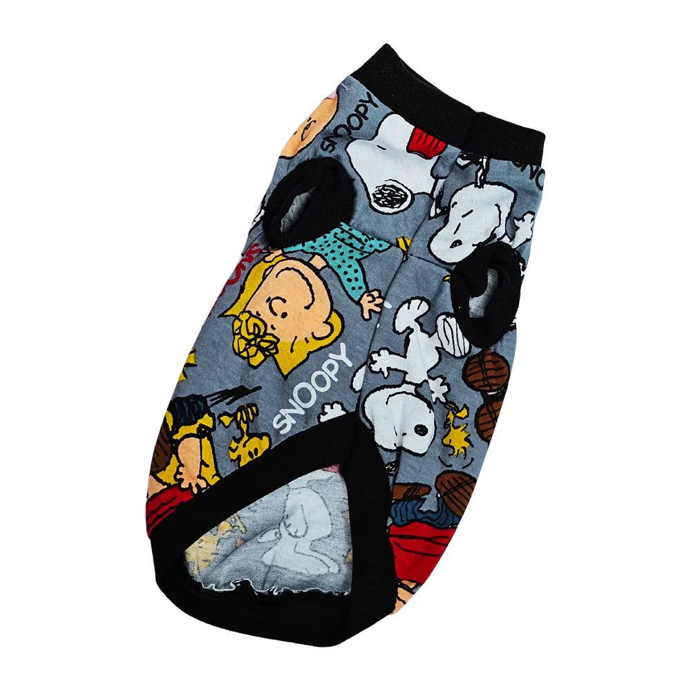 Playera estampada con dibujos animados y super héroes