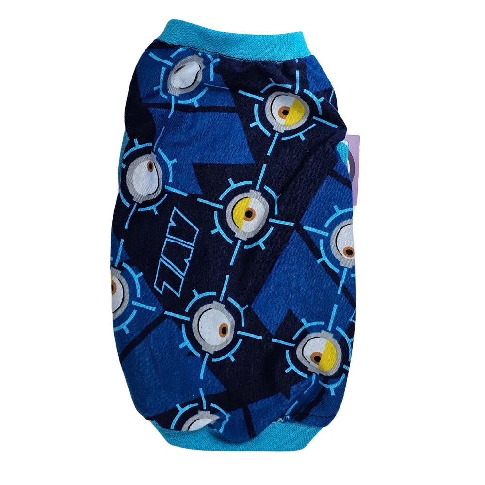 Playera estampada con dibujos animados y super héroes