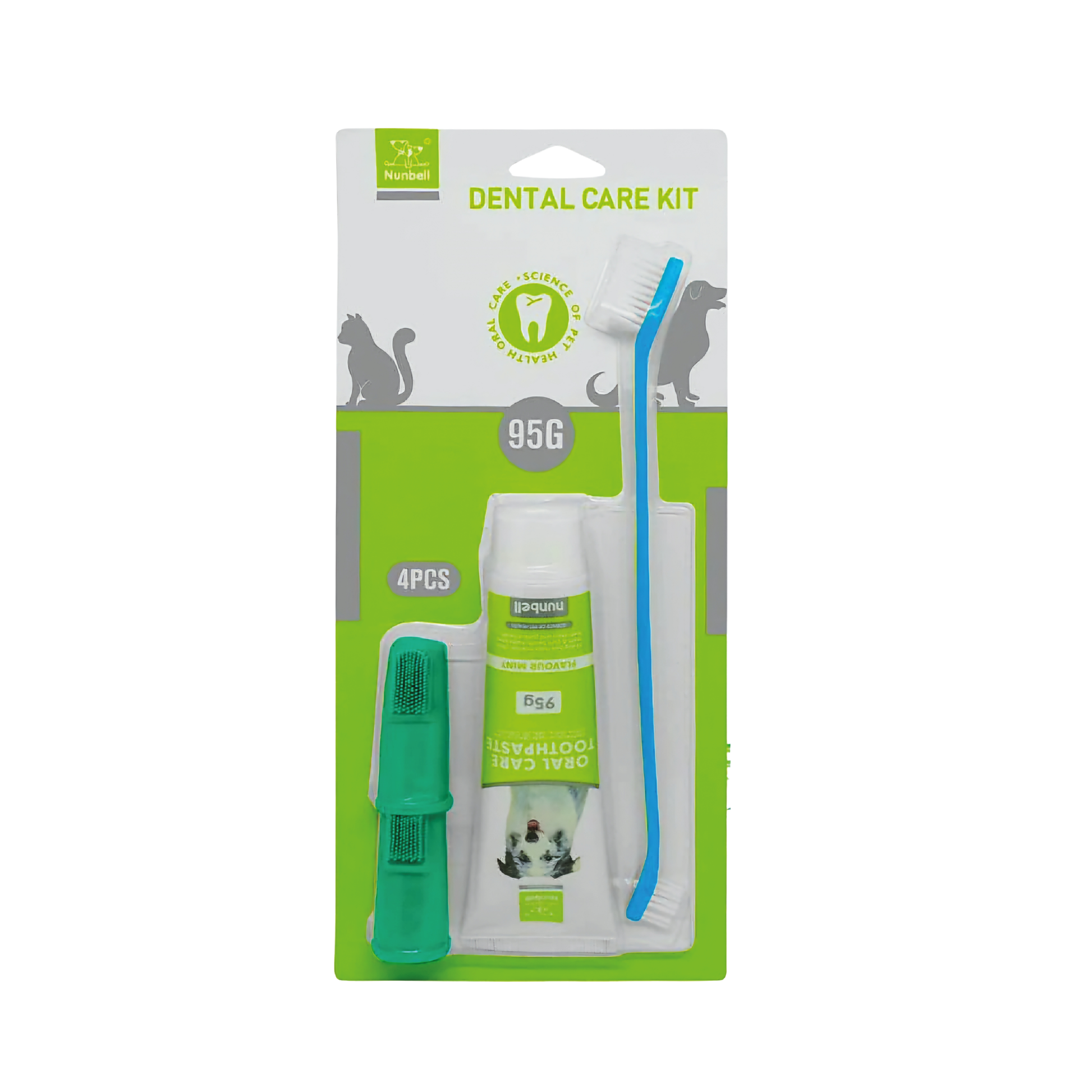 Kit de Cepillado Dental para perros y gatos, color Azul. Limpieza Total en Casa