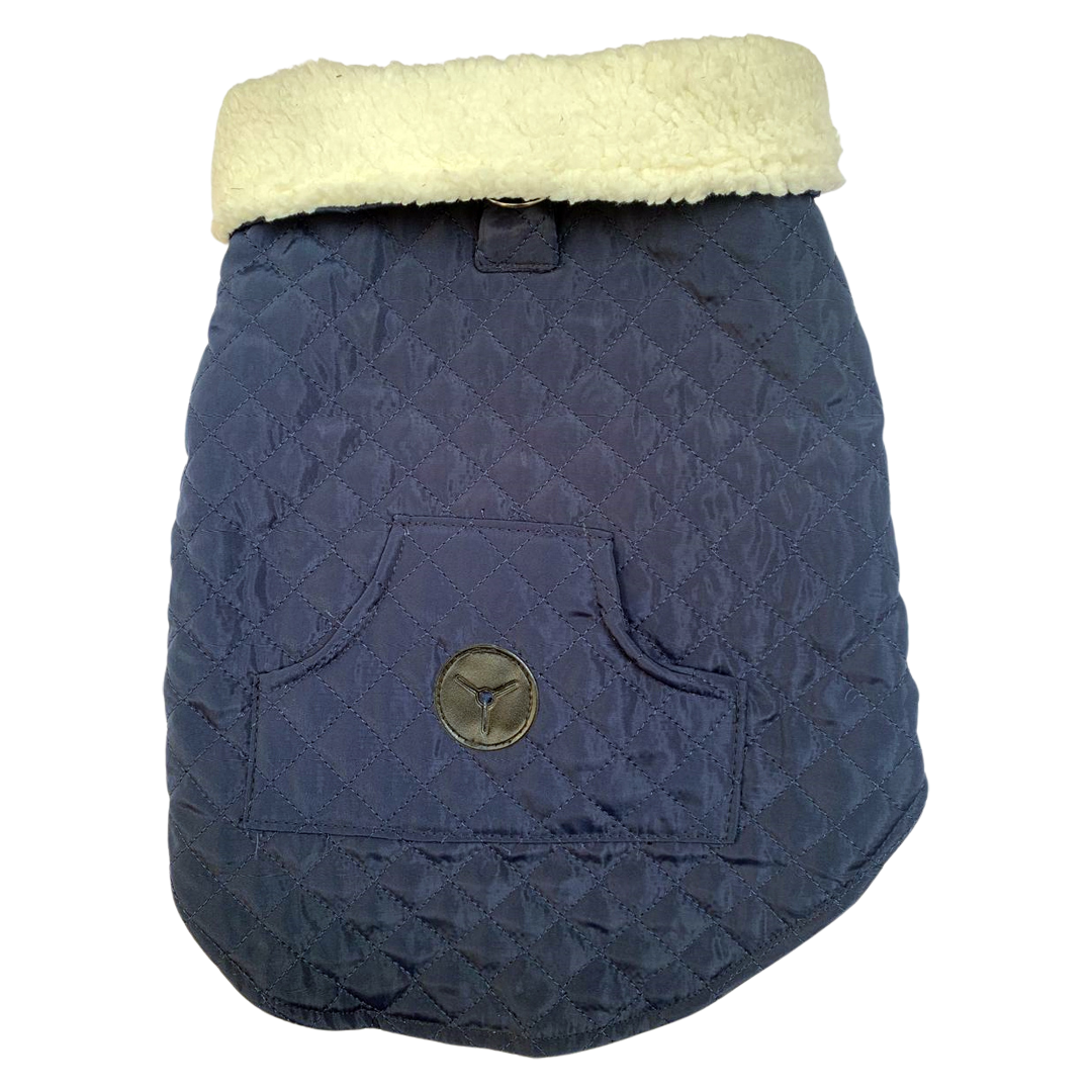 Chaleco con forro de borrego color azul