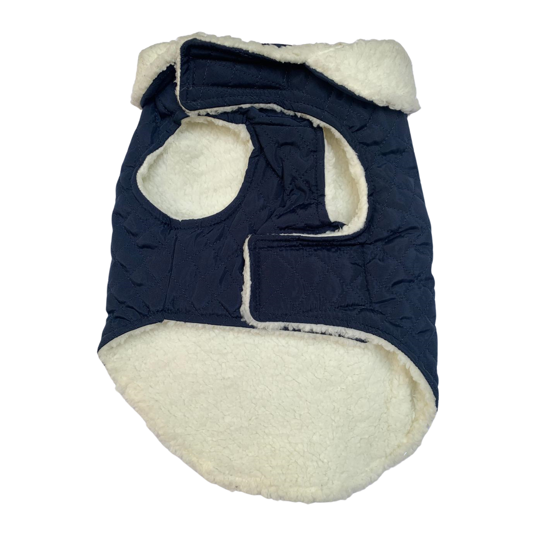 Chaleco con forro de borrego color azul