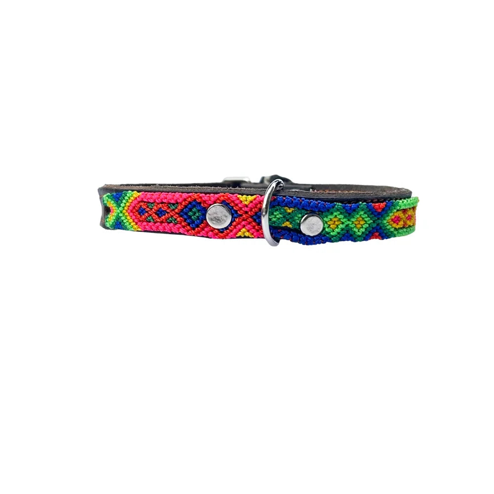 Collar Artesanal De Piel 1 Cm 35 Negro
