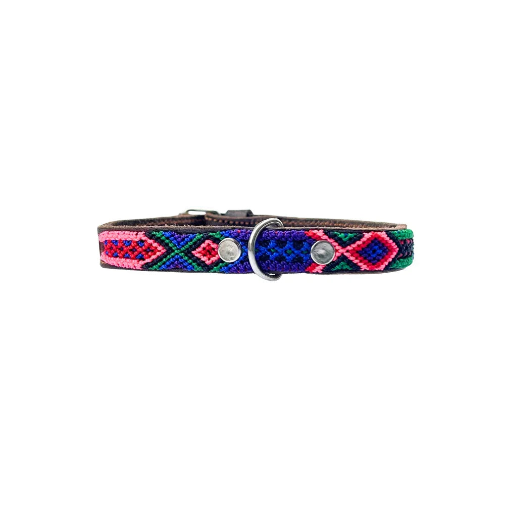 Collar Artesanal De Piel 1 Cm 35 Café