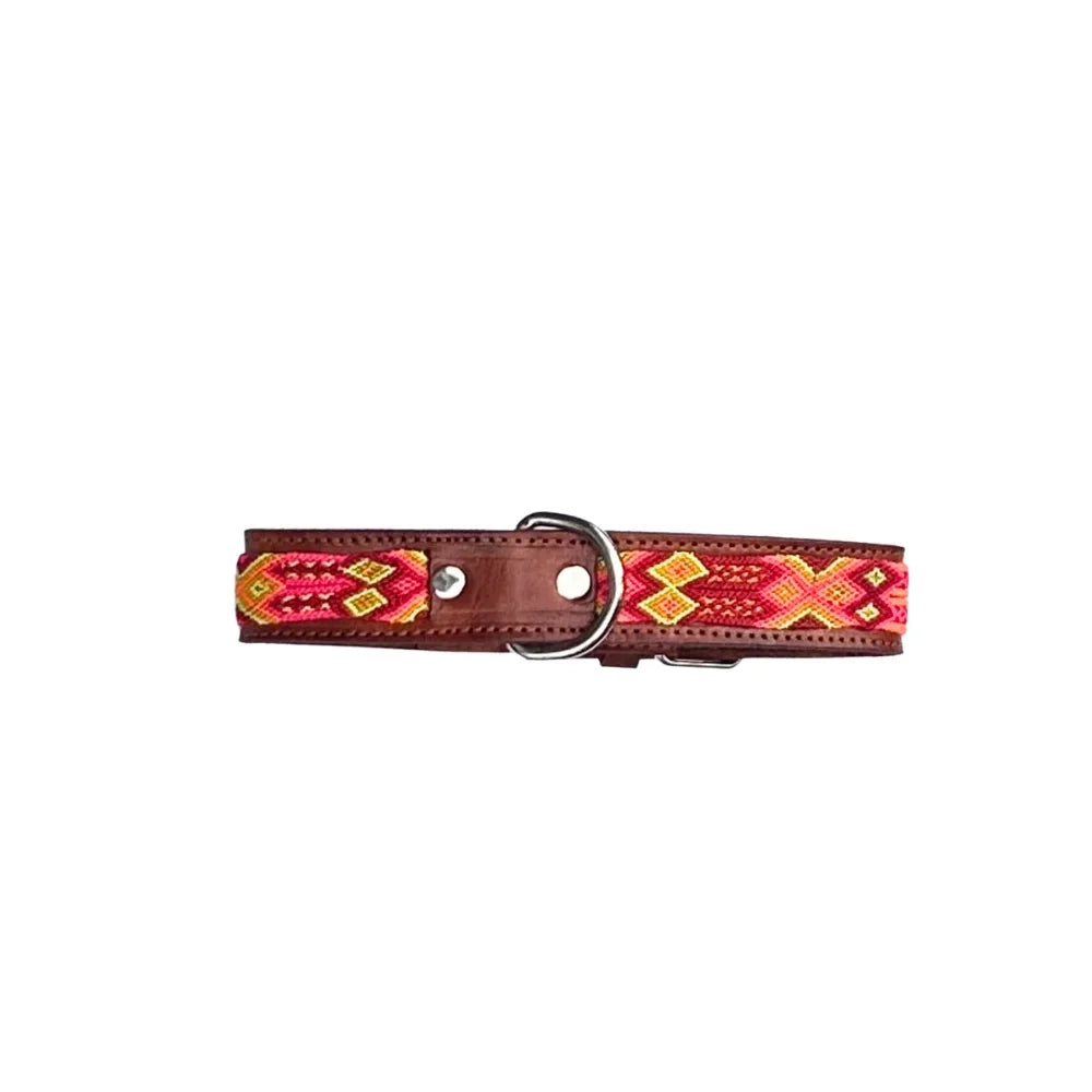 Collar Artesanal De Piel 55 Marrón