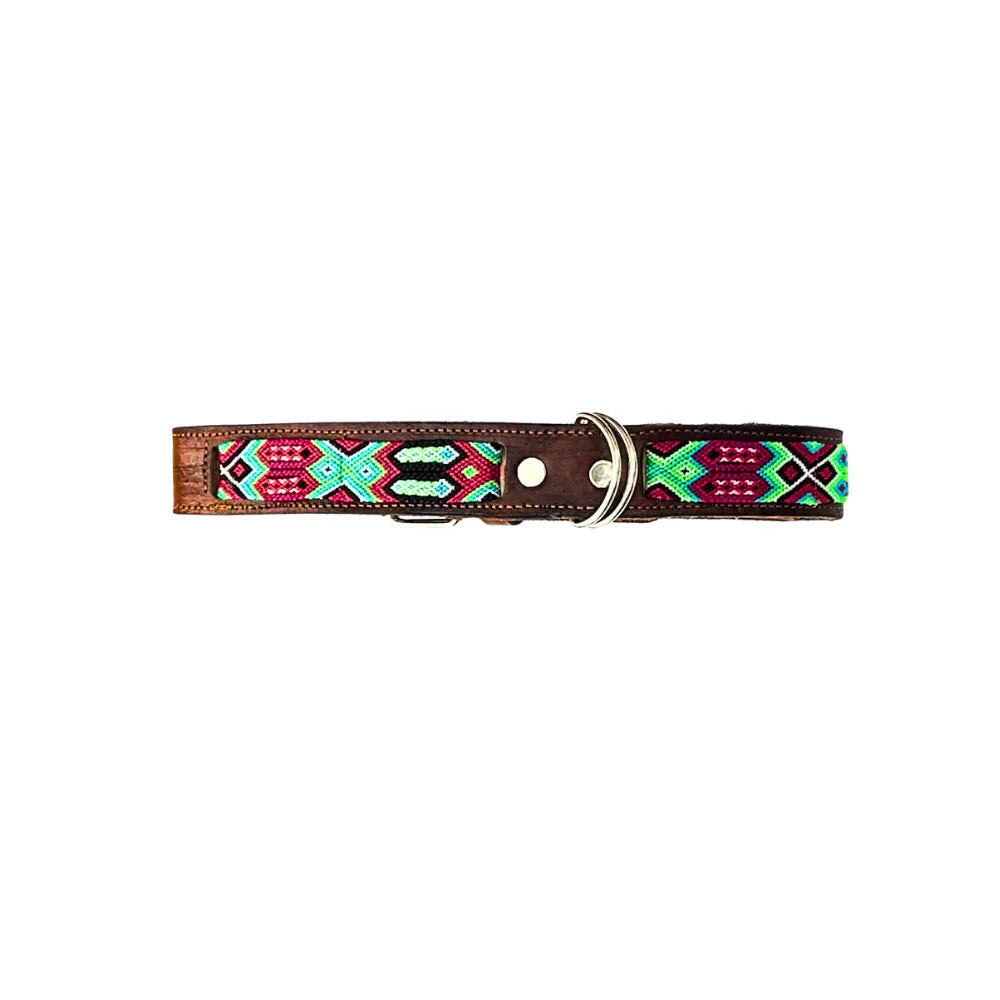 Collar Artesanal De Piel 70 Café