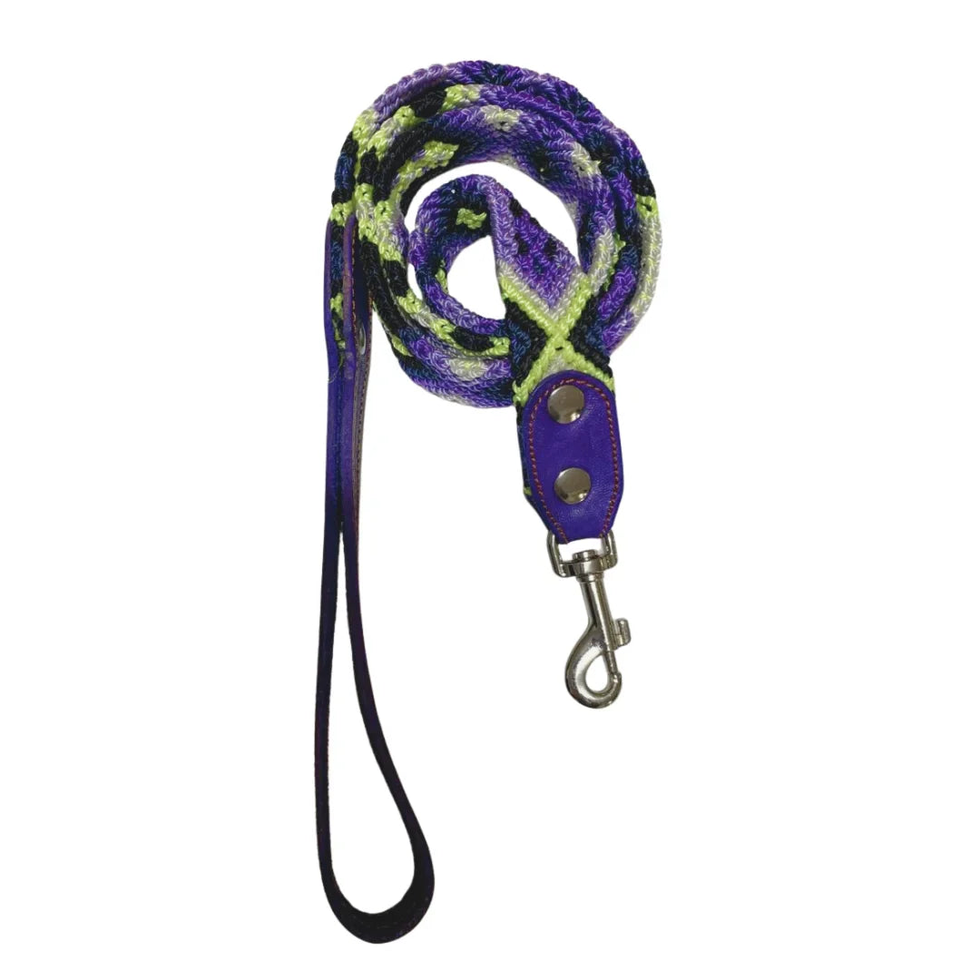 Correa Artesanal Tejida 3cm Morado