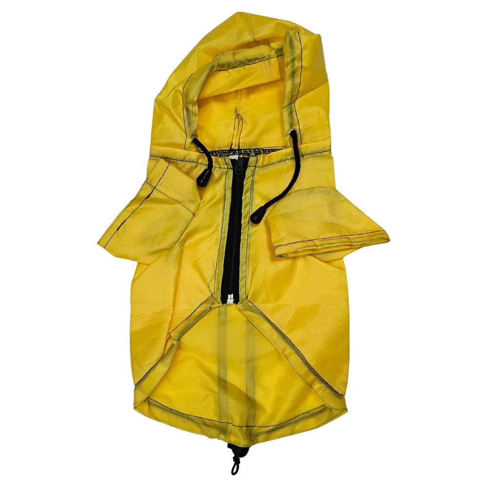 Impermeable Amarillo Liso Con Bandas Reflejantes Talla 3