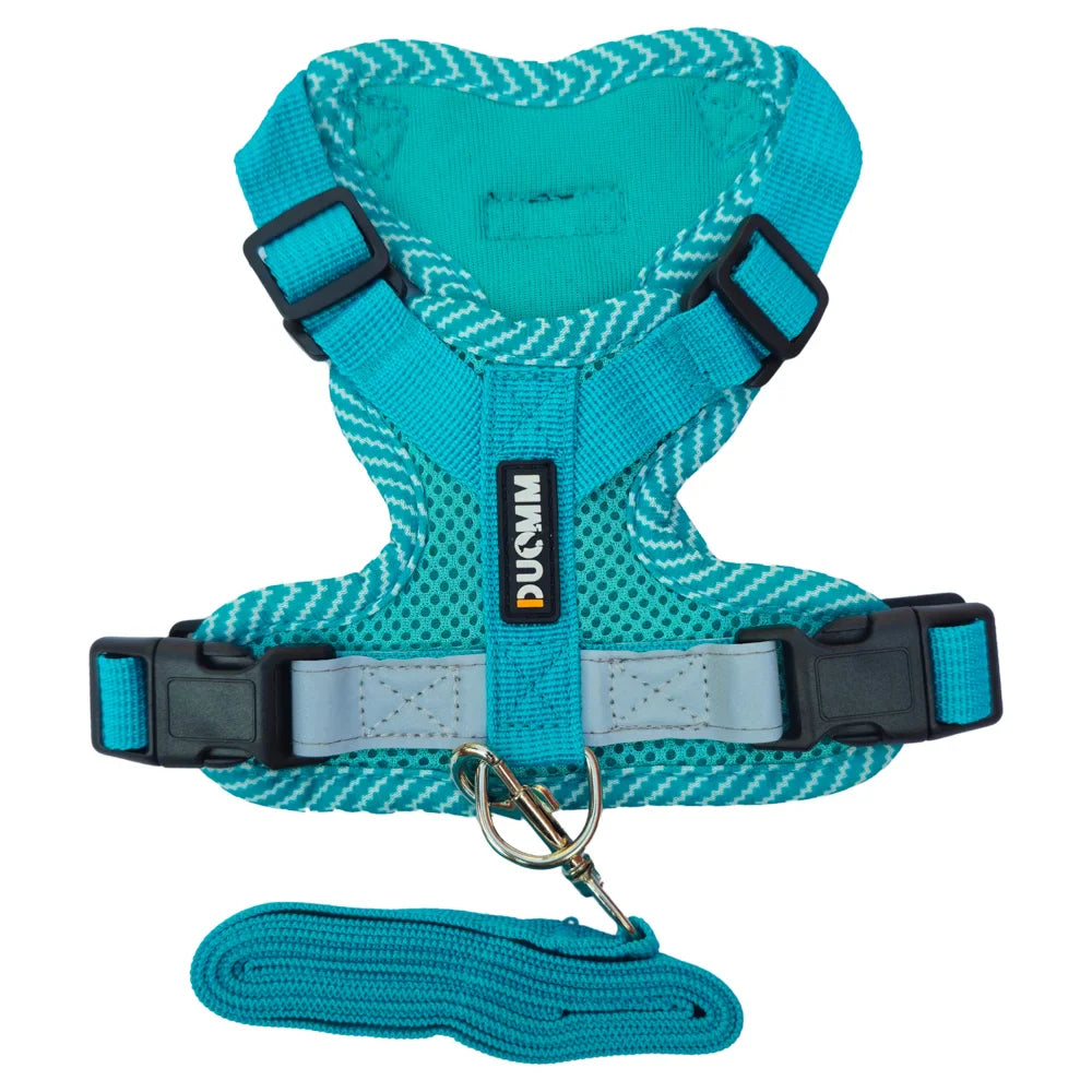 Pechera con correa duomm color verde agua con blanco