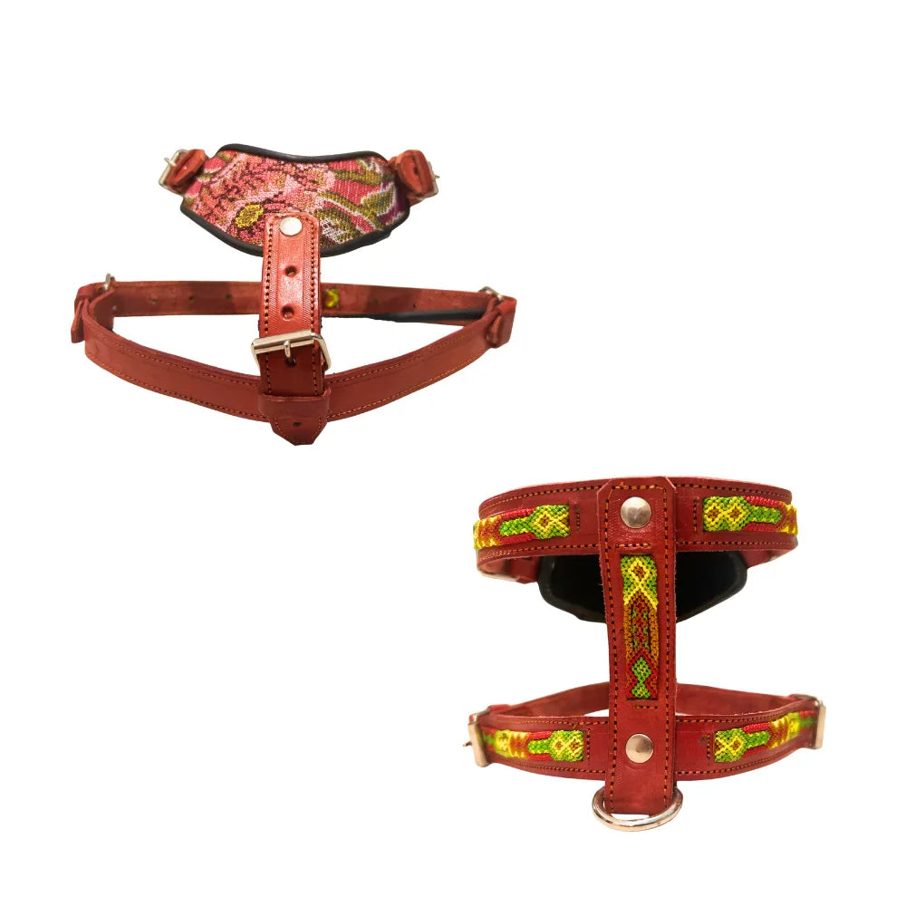 Pechera artesanal hecha a mano Chiapas Talla L naranja