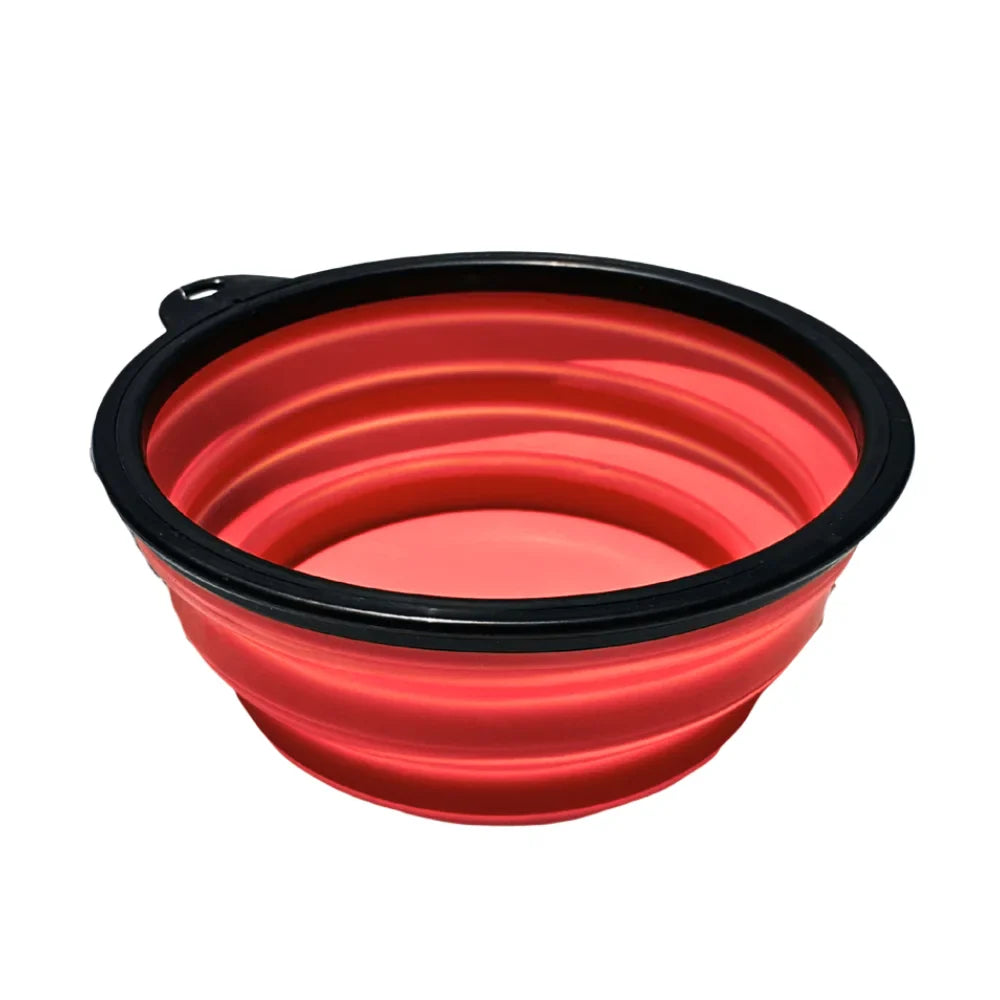 Plato de viaje plegable grande para perro