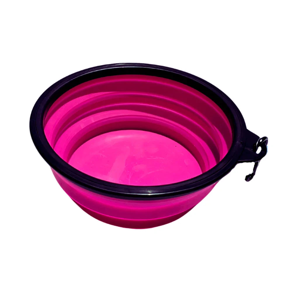 Plato de viaje plegable grande para perro