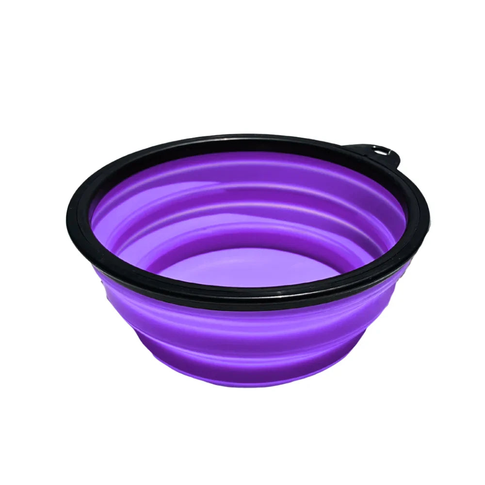 Plato de viaje plegable grande para perro
