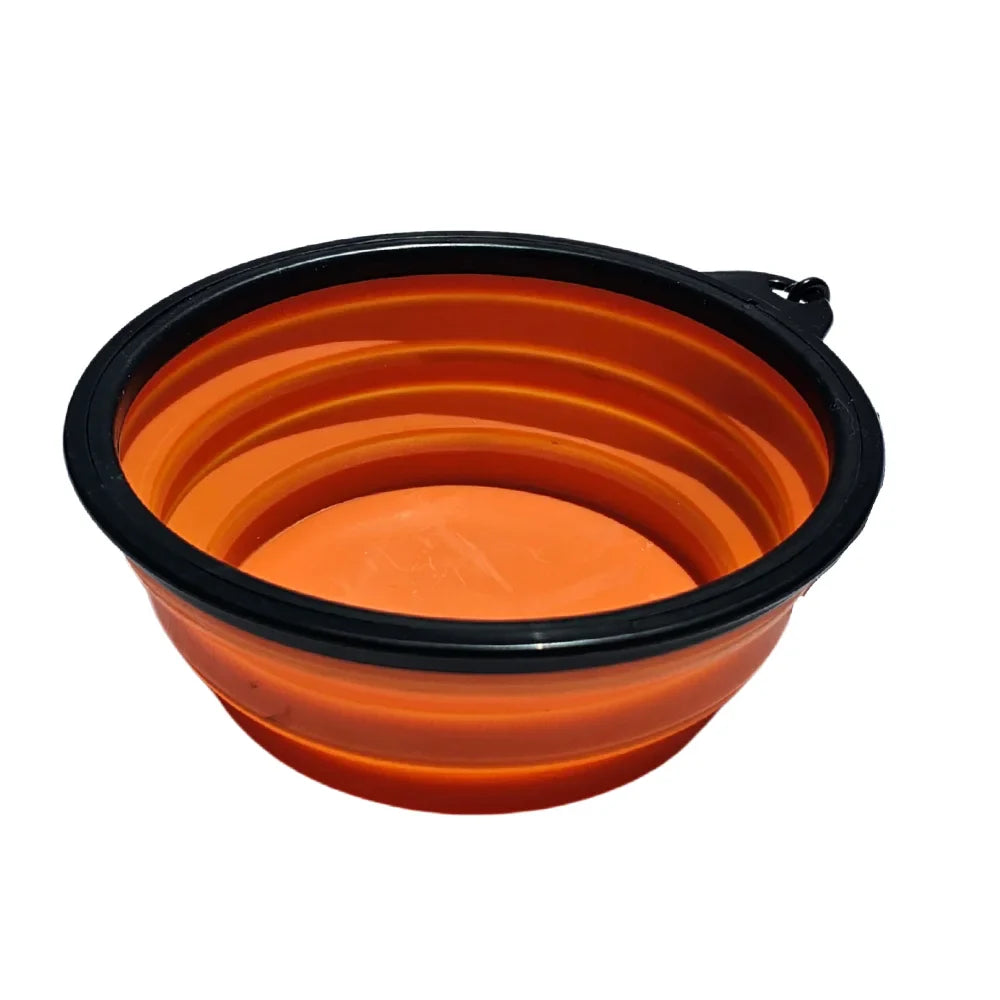 Plato de viaje plegable grande para perro