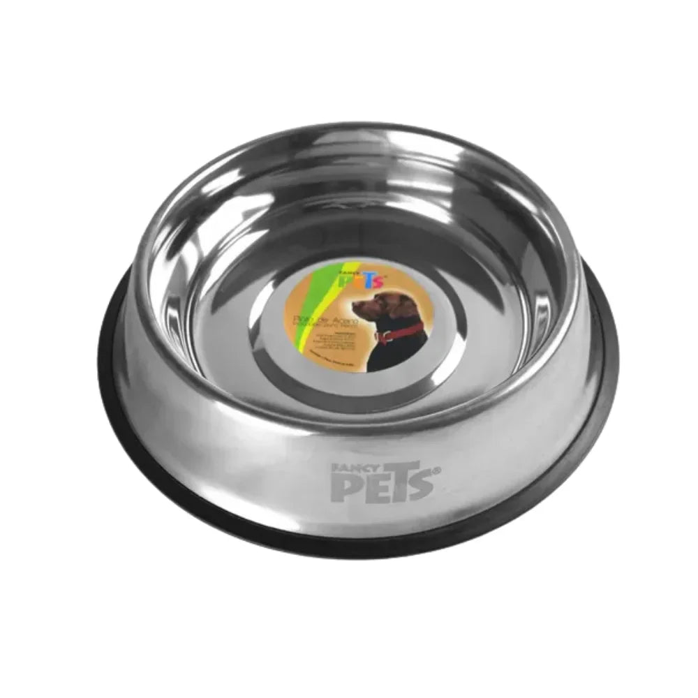 Plato antideslizante Fancy Pets de acero inoxidable