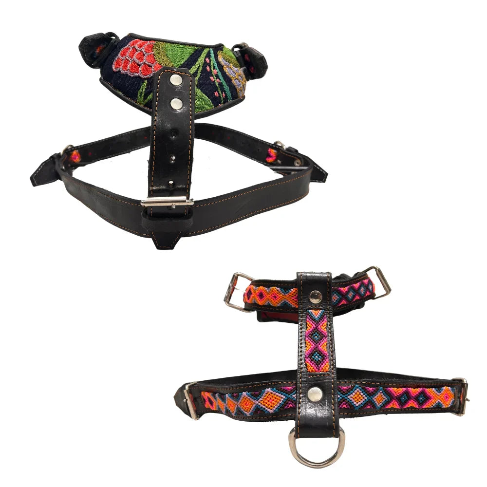 Pechera artesanal hecha a mano Chiapas Talla XL negro