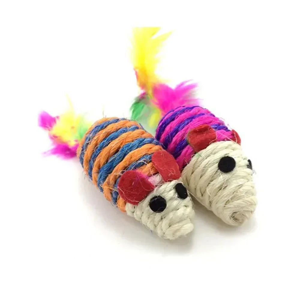 Ratón de mecate para gato