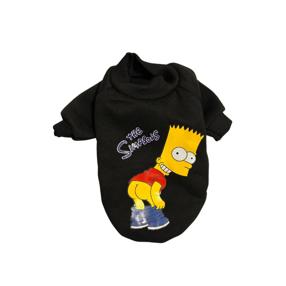 Sudadera negra estampada Bart Simpson