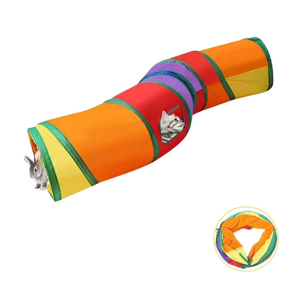 Tunel de colores para gato