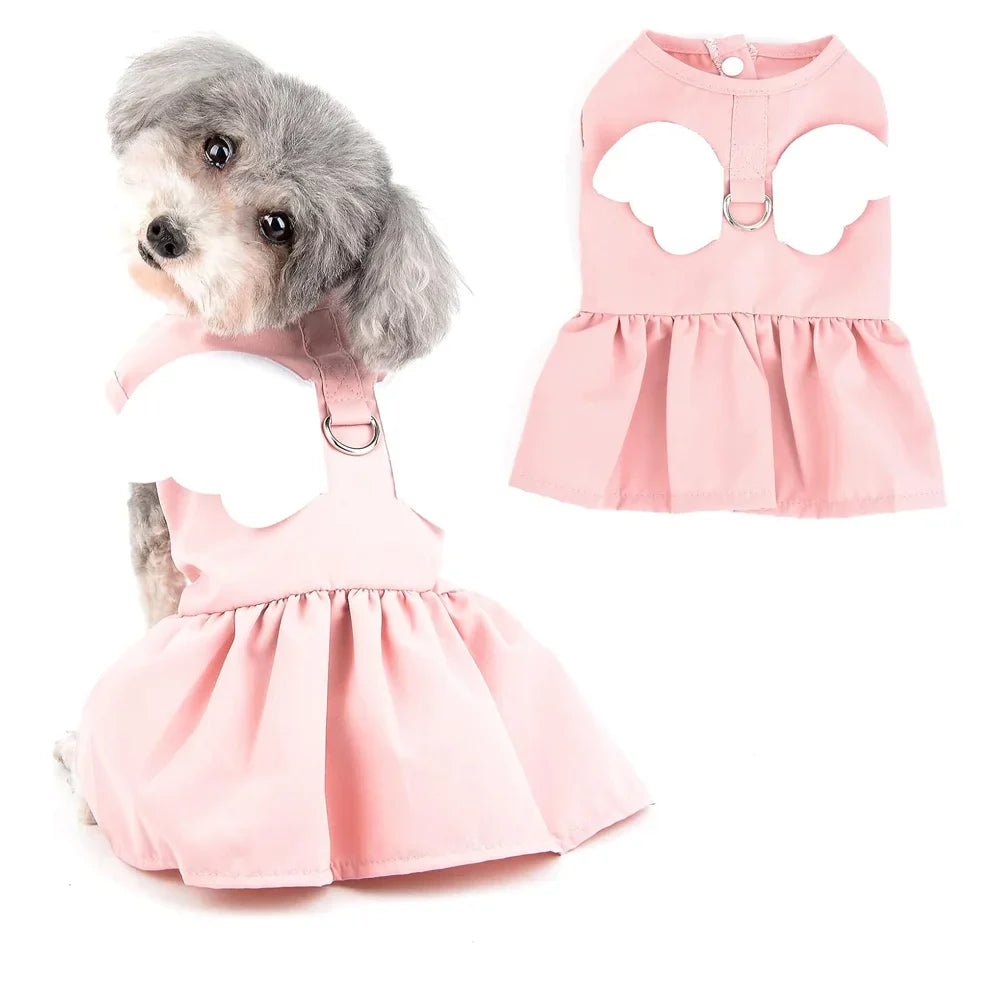 Vestido con alas de ángel