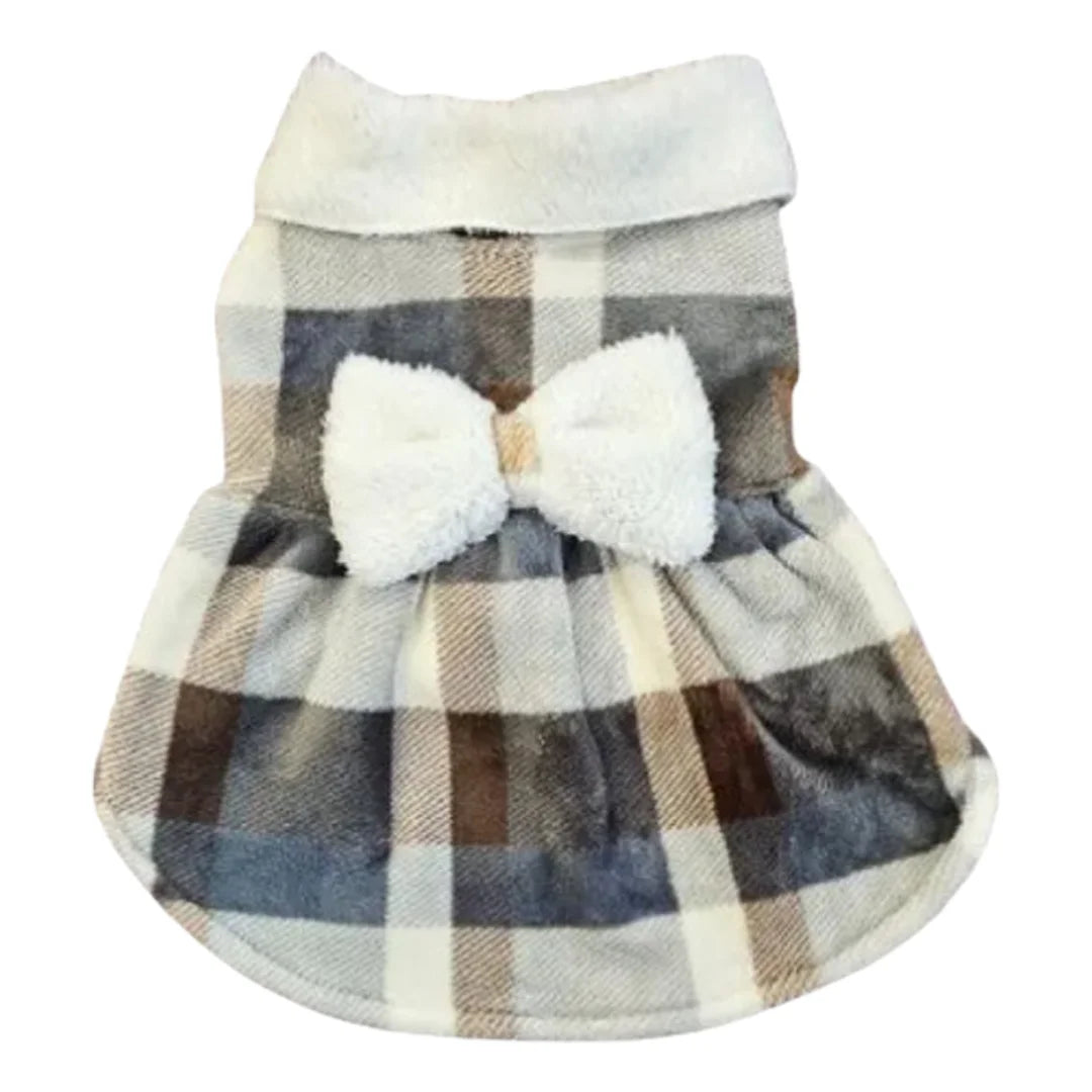Vestido invernal color café Talla 5