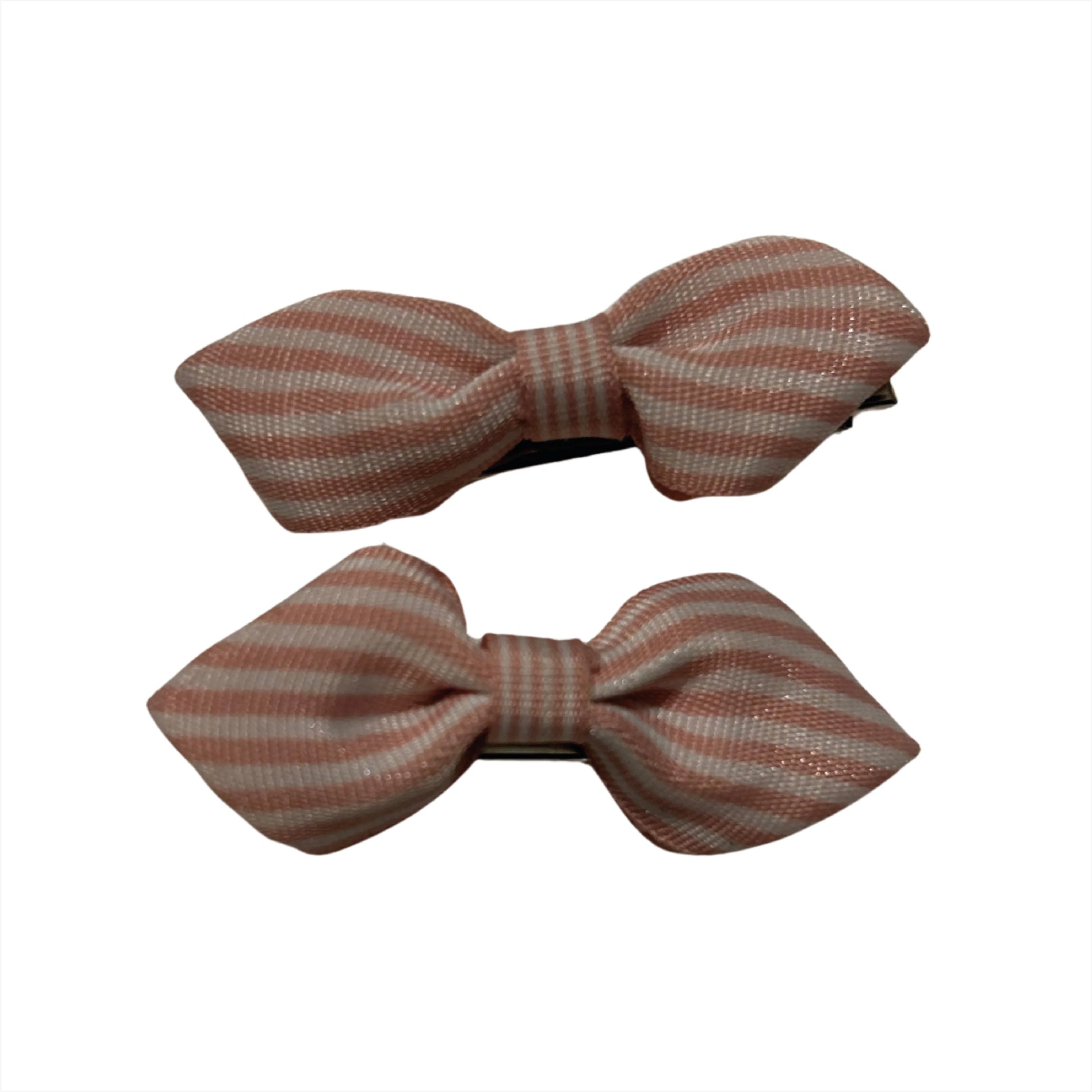 Moños Elegantes para Mascotas. Estilo y Encanto mamey con rayas.